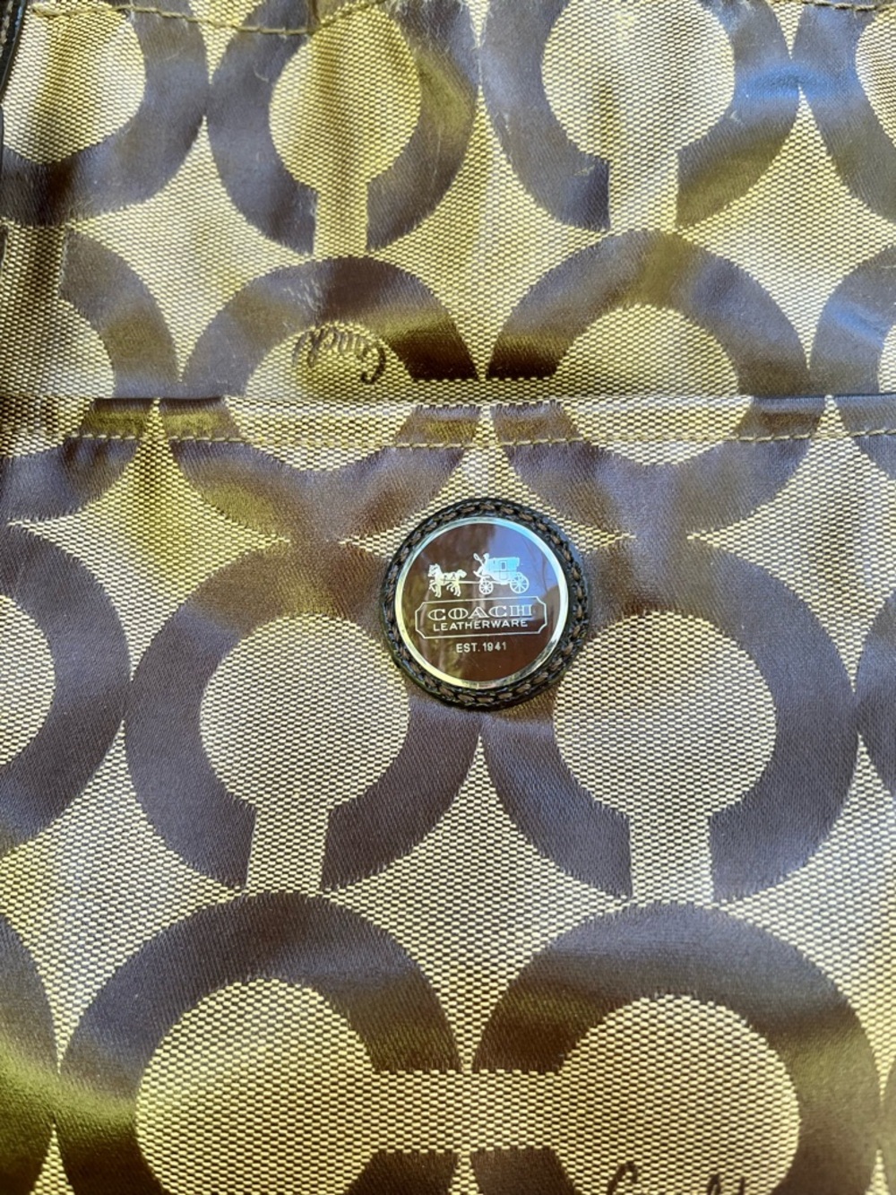 Coach Signature Patent Leather Tote - Picture 6 of 8